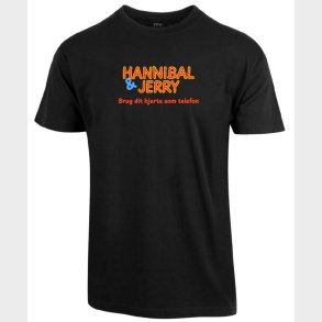 HANNIBAL & JERRY T-SHIRT STR. LARGE Brug dit hjerte som telefon